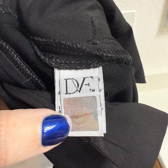 Diane Von Furstenberg Libbie Pants size 4 Black Ponte Knit Stretch Straight - Picture 6 of 6